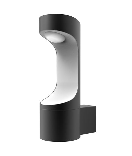 SETH Exterior LED Surface Mounted Wall Light Black 9W 3000K IP54 - SETH1